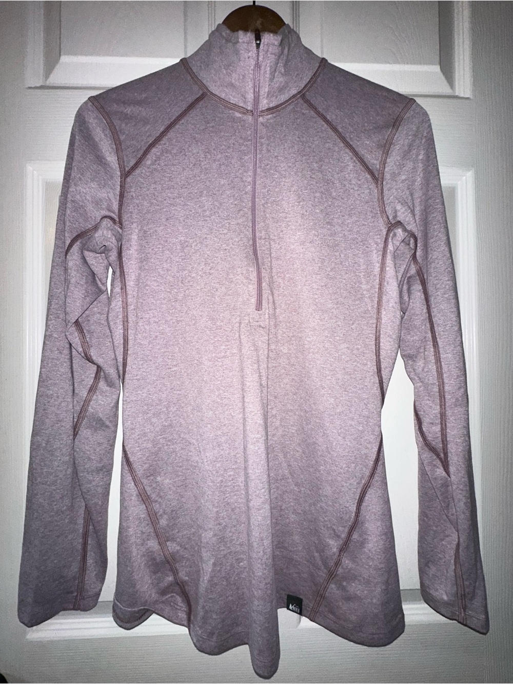REI Long Sleeve Quarter Zip Light Purple Size Medium